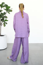 Linen Wide Pants - Iris