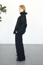 Linen Wide Pants - Black