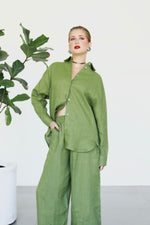 Linen Shirt - Matcha