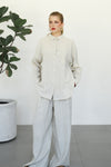 Linen Wide Pants - Buttercream