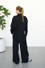 Linen Wide Pants - Black
