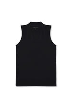 Second Skin High Neck Tank Top - Black