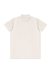 Second Skin High Neck T-Shirt - Cream