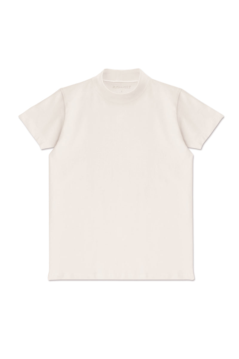 Second Skin High Neck T-Shirt - Cream