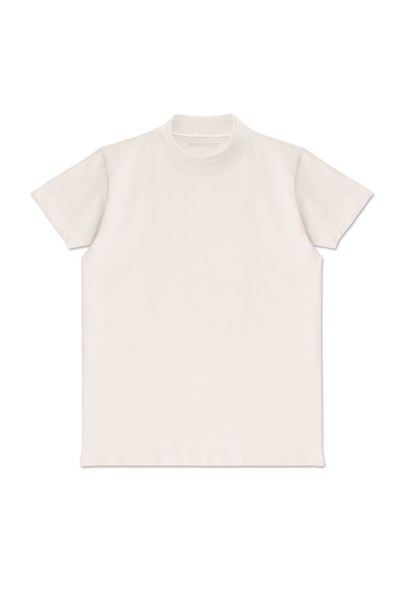Second Skin High Neck T-Shirt - Vanilla