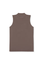 Second Skin High Neck Tank Top - Mocha