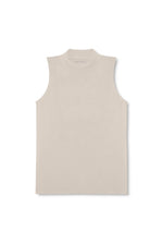 Second Skin High Neck Tank Top - Stone