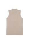 Second Skin High Neck Tank Top - taupe