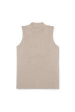 Second Skin High Neck Tank Top - Taupe