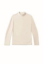Second Skin High-Neck Long Sleeve T-shirt - Vanilla