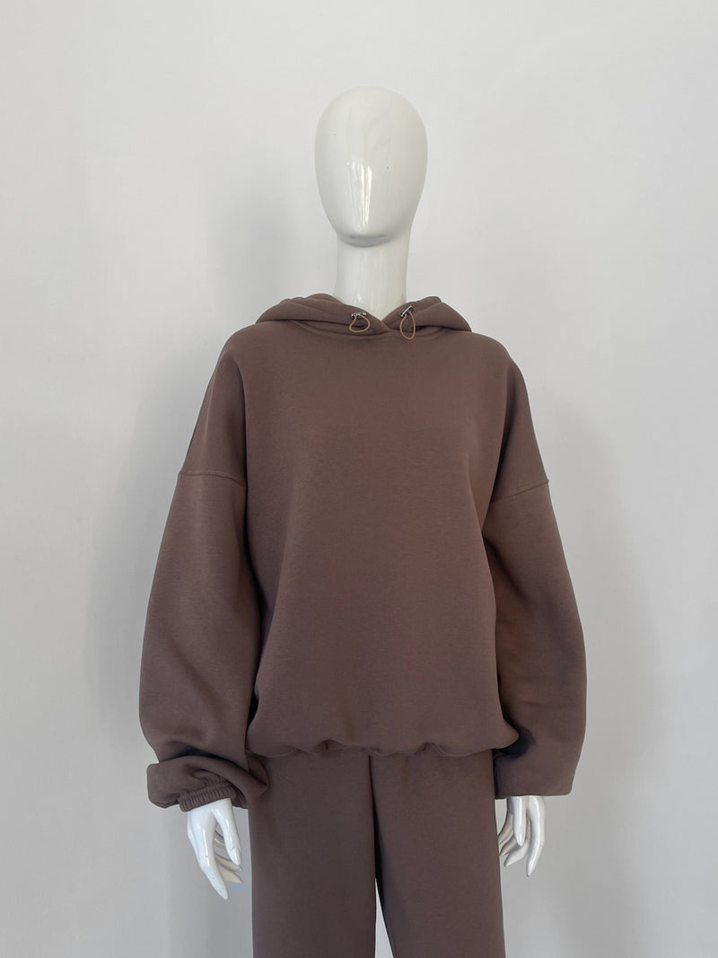 Heavy Adjustable Hoodie - Mocha