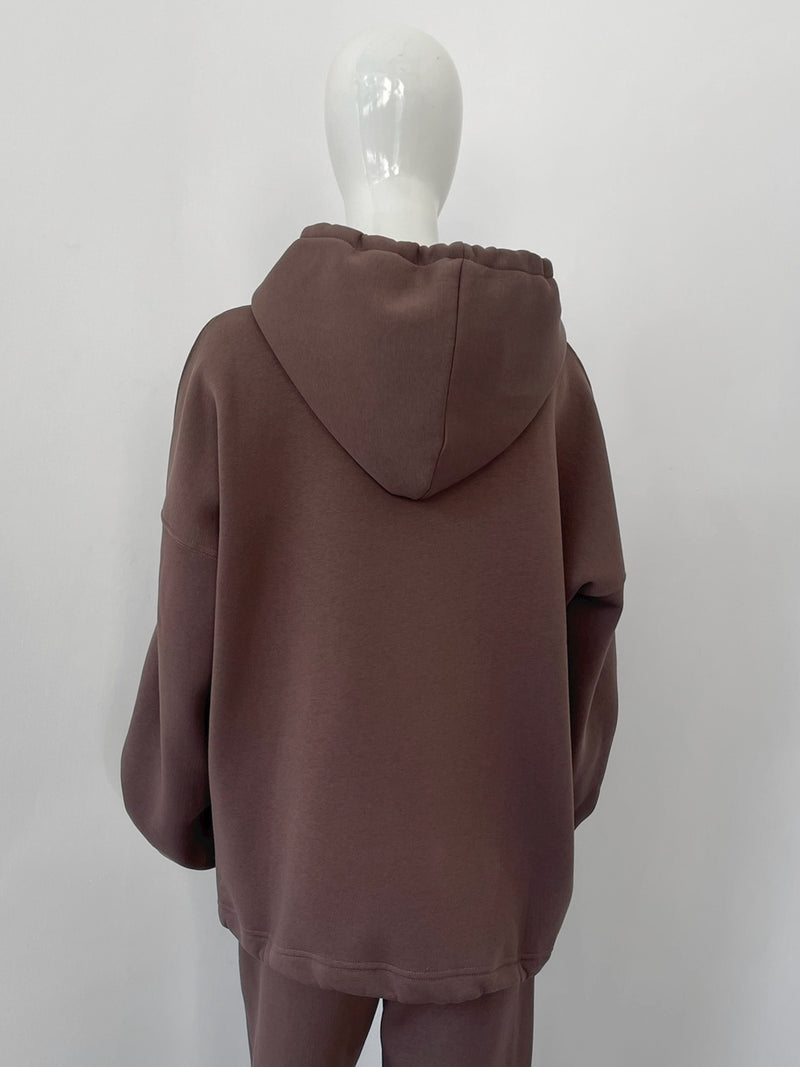 Heavy Adjustable Hoodie - Mocha