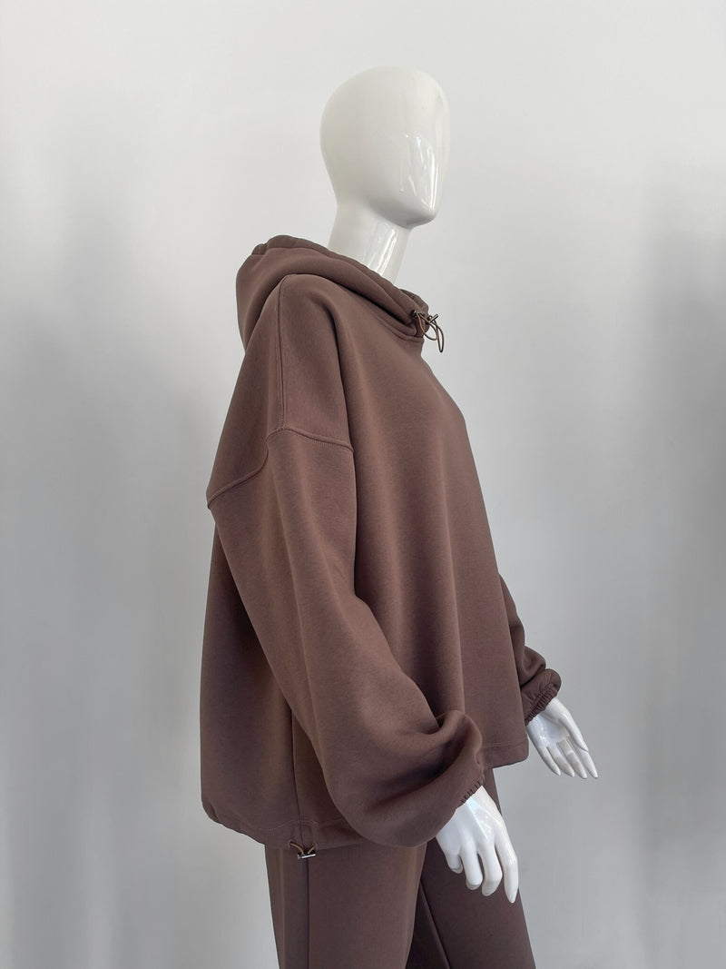 Heavy Adjustable Hoodie - Mocha