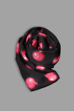 Rumman Black Silk Scarf