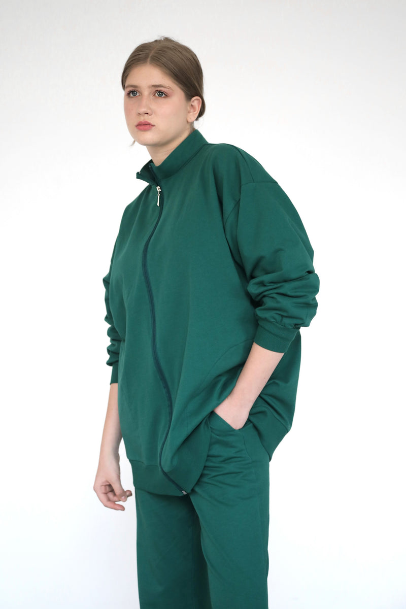 Light Zip-Up Jacket - Emerald