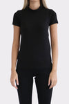 Second Skin High Neck T-Shirt - Black