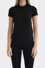Second Skin High Neck T-Shirt - Black