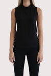 Second Skin High Neck Tank Top - Black