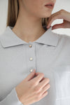 Knit Polo Shirt - Cloud