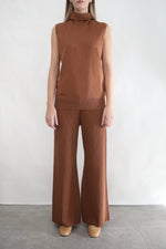 Sleeveless Knit Top - Espresso