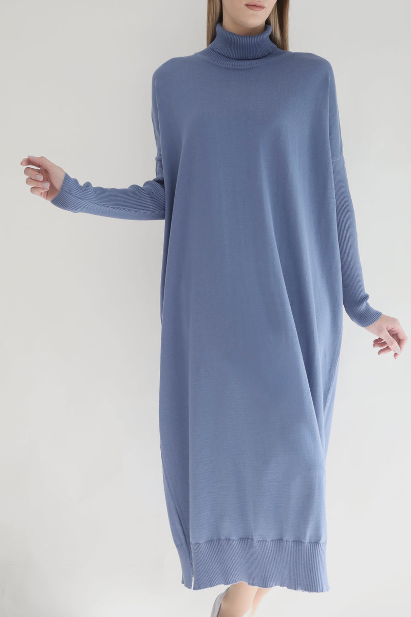 Cropped Maxi Knit Dress - Riviera