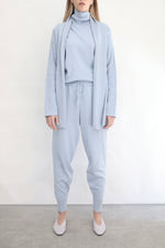 Relaxed Knit Joggers - Blue Fog