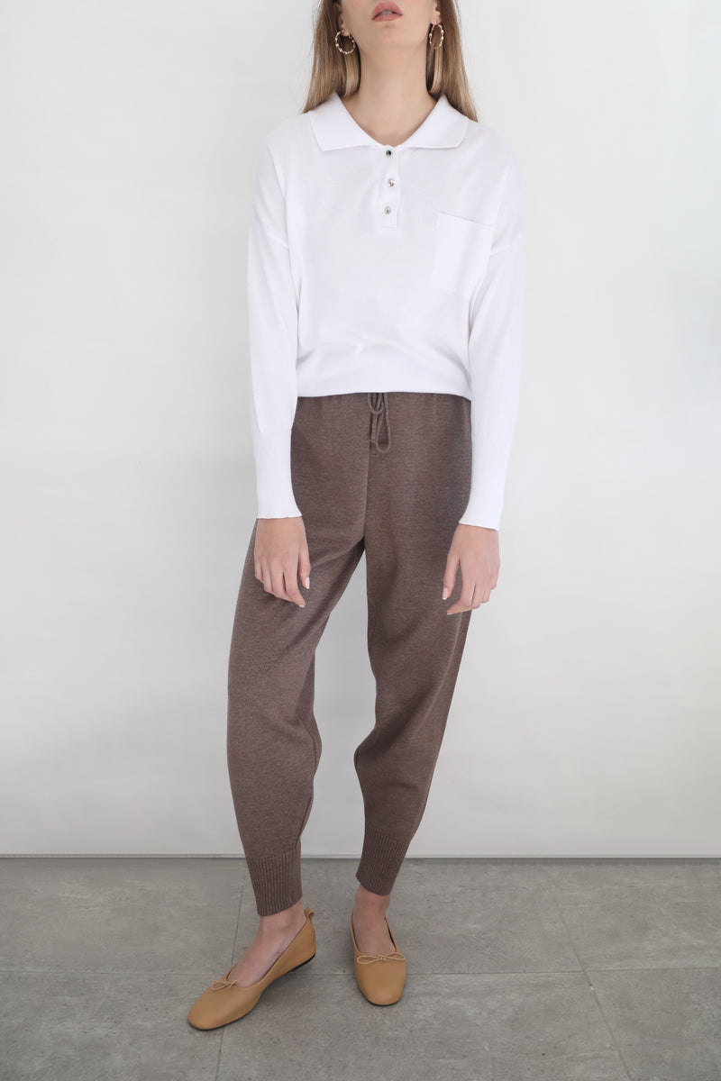 Relaxed Knit Joggers - Heather Wood
