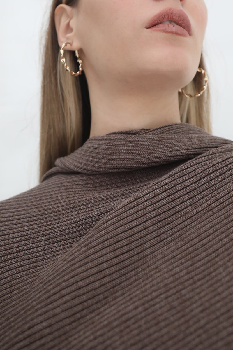 Knit Scarf - Heather Wood