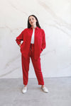 Relaxed Lyocell Coord Set - Crimson