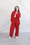 Relaxed Lyocell Coord Set - Crimson