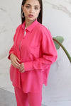 Relaxed Lyocell Coord Set - Fuschia