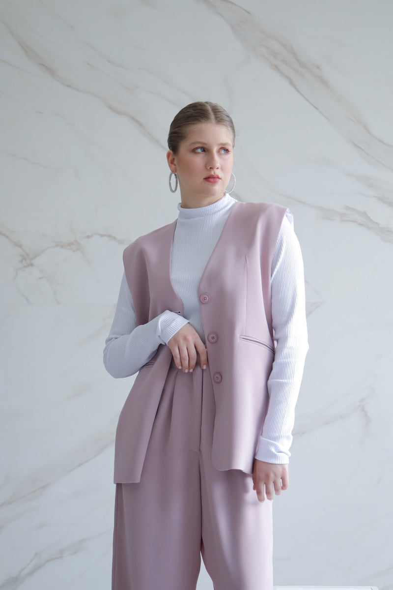 Théa Vest - Dust Rose