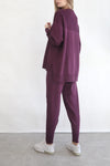 Oversized Knit Sweater - Blackberry