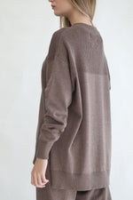 Oversized Knit Sweater - Heather Wood