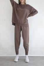 Oversized Knit Sweater - Heather Wood