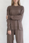 Oversized Knit Sweater - Heather Wood