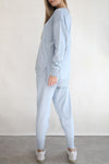 Oversized Knit Sweater - Blue Fog