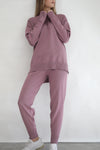 Relaxed Knit Joggers - Berry Nude