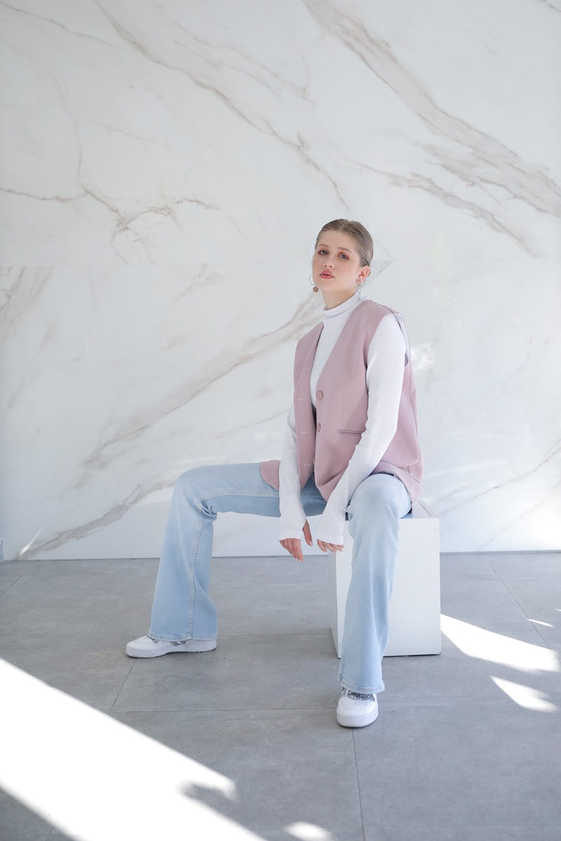 Théa Vest - Dust Rose