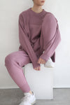 Relaxed Knit Joggers - Berry Nude