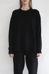 Oversized Knit Sweater - Black