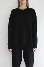 Oversized Knit Sweater - Black