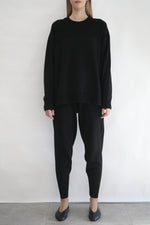 Relaxed Knit Joggers - Black