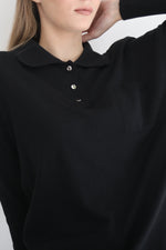 Knit Polo Shirt - Black