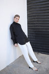 Relaxed Satin Shirt - Black