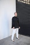 Relaxed Satin Shirt - Black