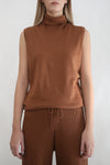 Sleeveless Knit Top - Espresso