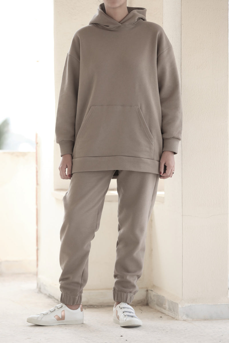 Heavy Basic Sweatpants - Taupe
