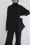 Oversized Knit Cardigan - Black