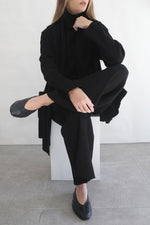 Oversized Knit Cardigan - Black